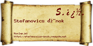 Stefanovics Énok névjegykártya